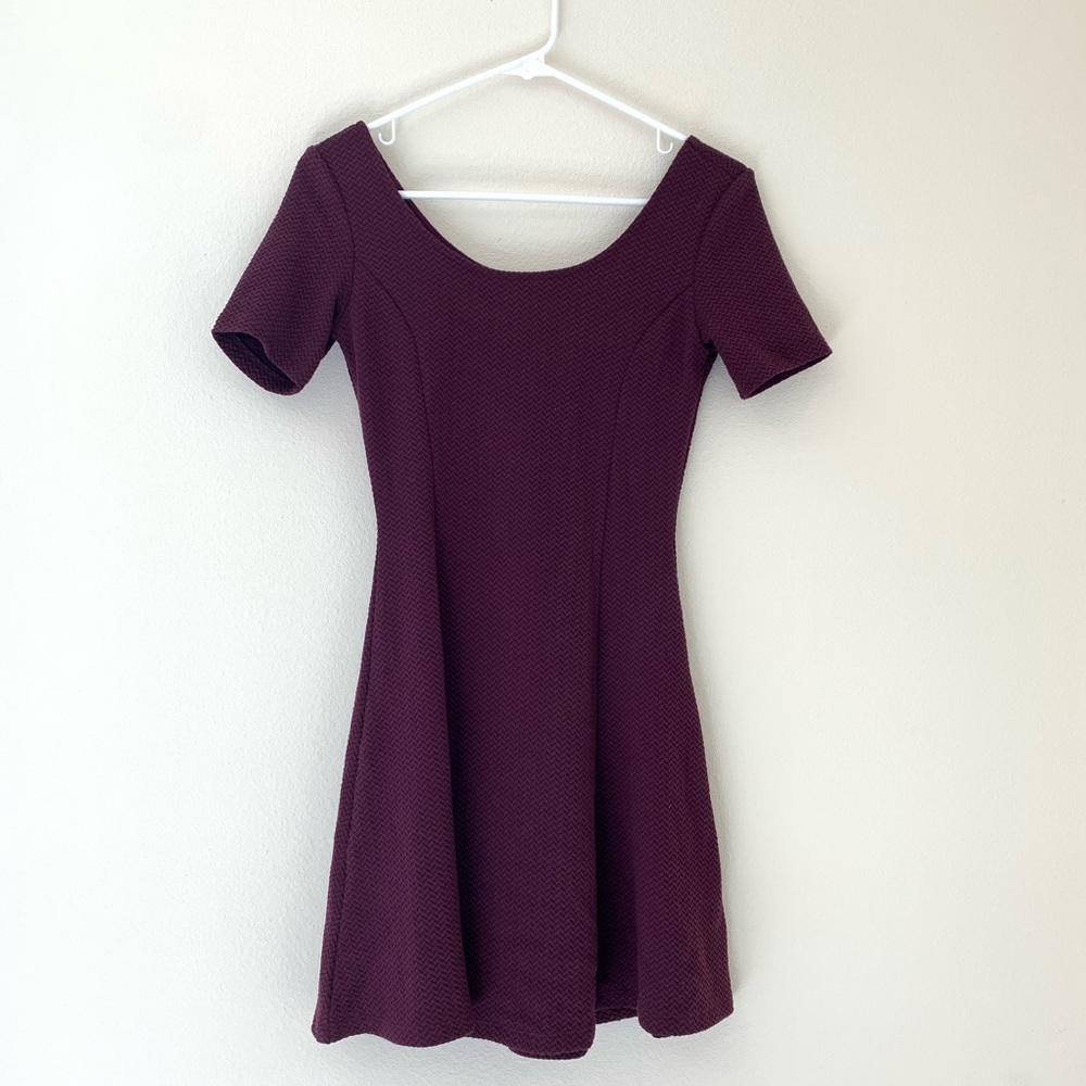 Deep purple A-line dress